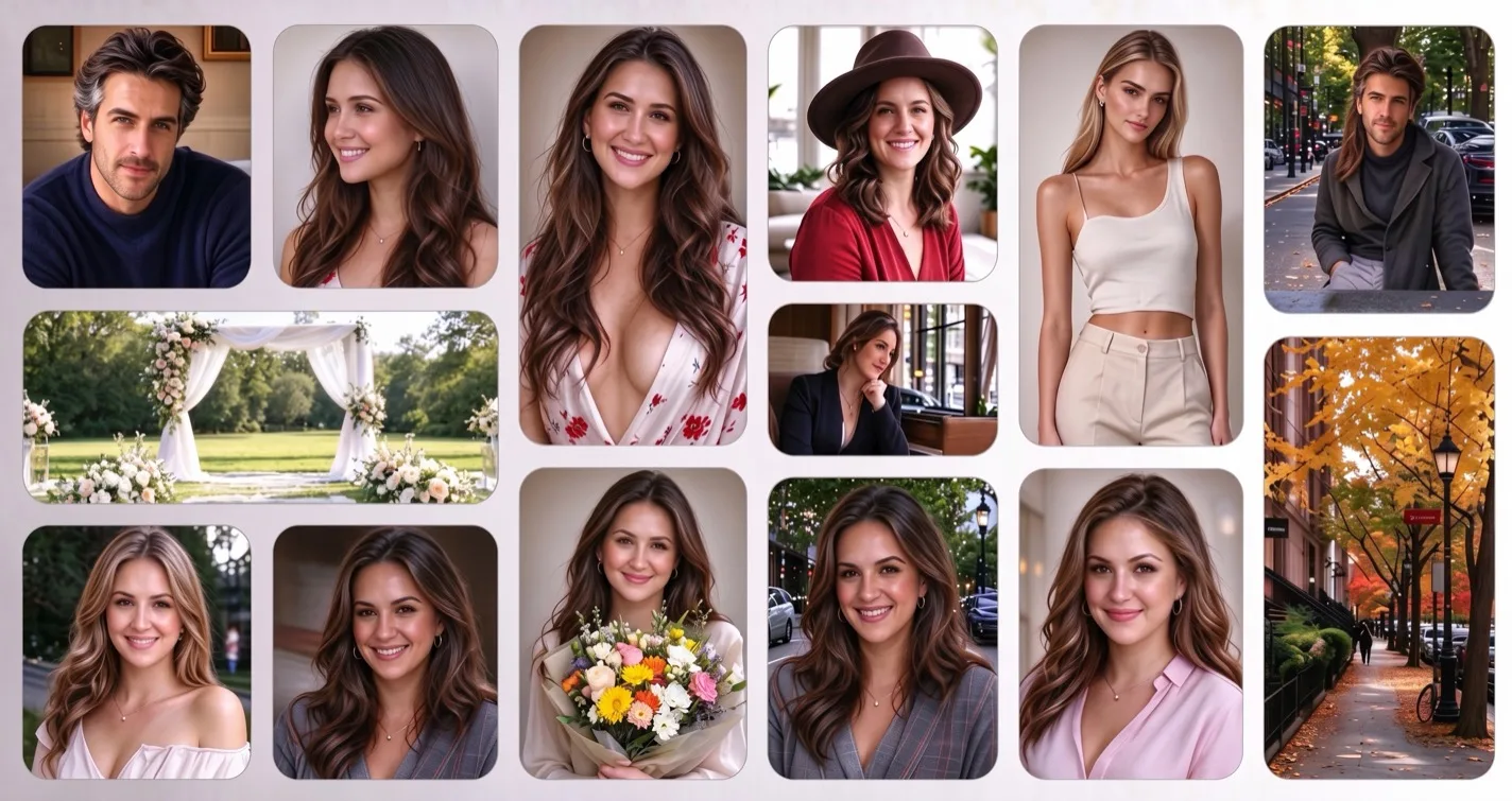 Portrait, wedding and outdoor client photos retouched with the GlowArt AI image editor: natural skin and light retouching, old archive restoration and large-print upscaling